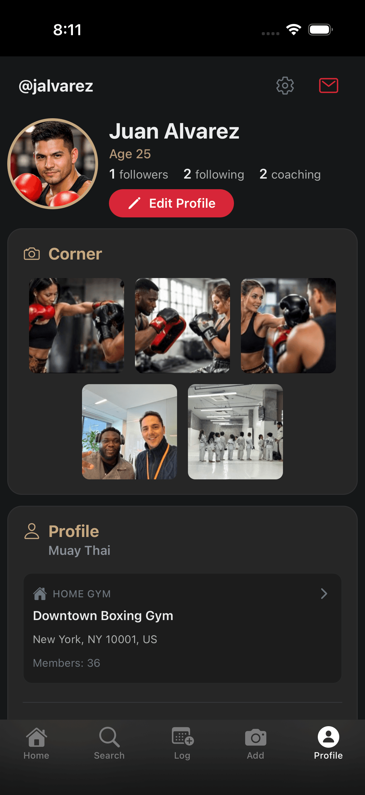 SeventhFlow fighter profile screen